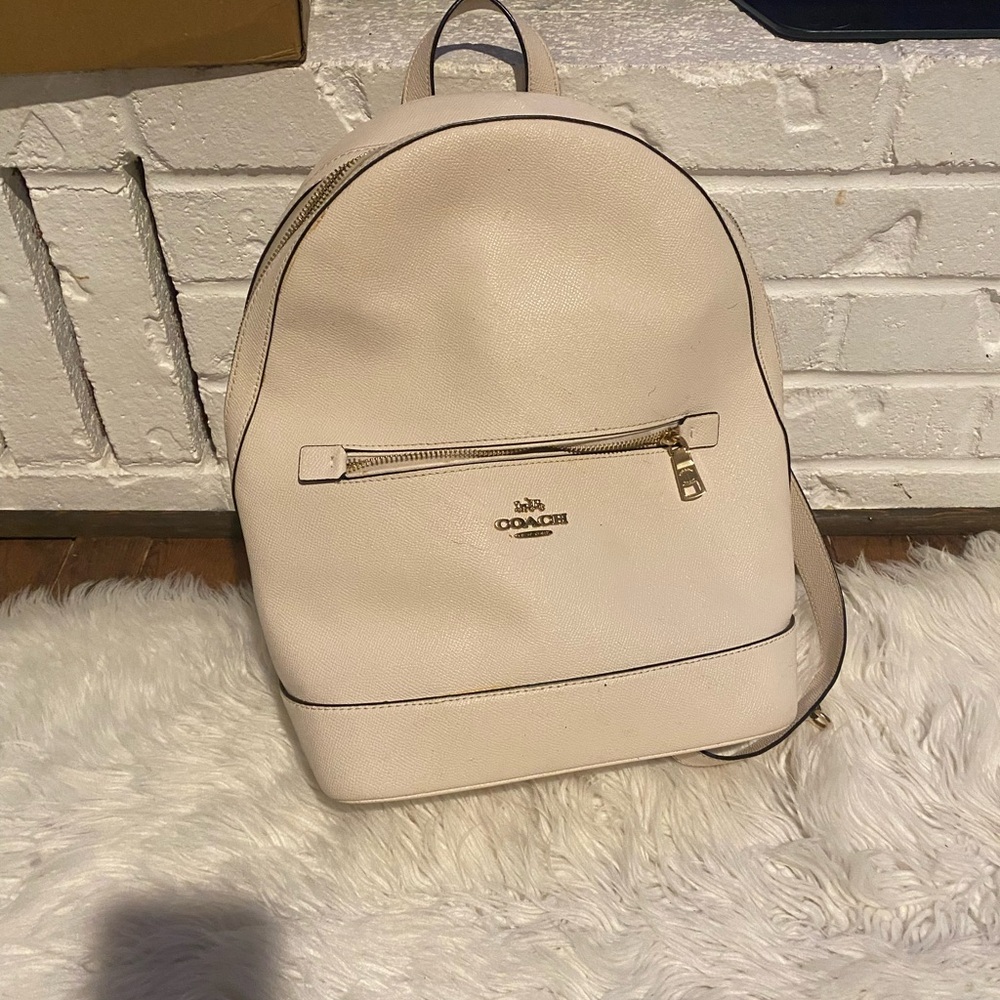 Coach Cream Leather backpack